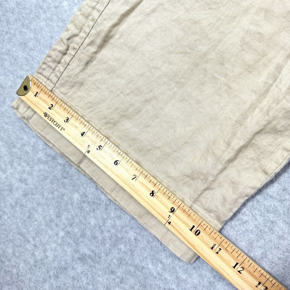 Quince Beige Wide Leg Linen Pants - Large - Picture 11 of 16